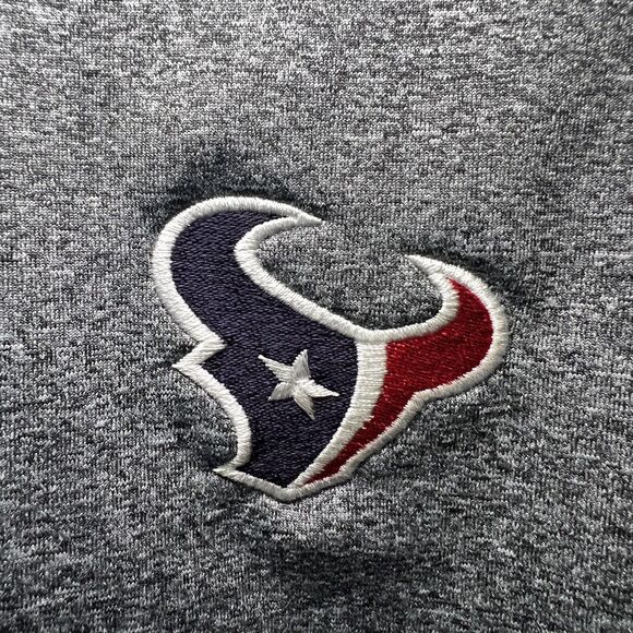 Houston Texans Antigua 1/4 Zip Pullover Jacket Mens Size Medium Gray Performance - Picture 4 of 12